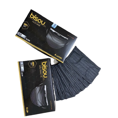HỘP 50 CÁI KHẨU TRANG Y TẾ BISOU 4 LỚP, KHÁNG KHUẨN LỌC BỤI | BigBuy360 - bigbuy360.vn