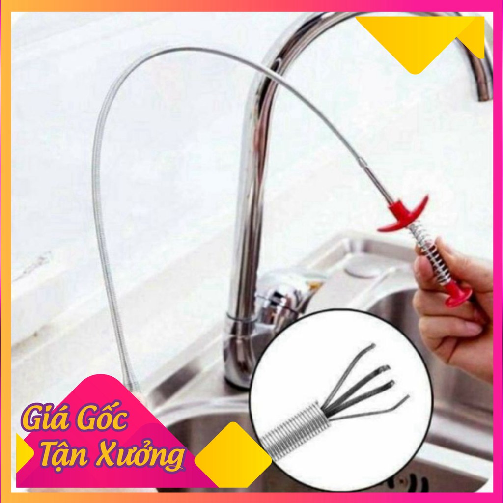 (FREE SHIP)+ FREE SHIP Que Thông Cống Gắp Rác Lò Xo Bằng Thép Tiện Lợi 60cm giá tốt chỉ có ở tiện ích shop GIÁ TỐT CHỈ C