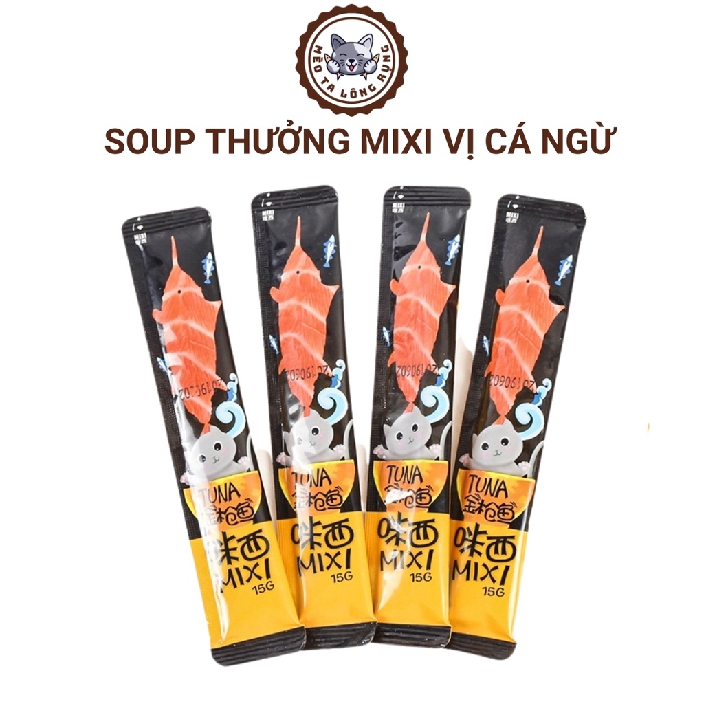 Súp thưởng cho mèo, thức ăn cho mèo thanh 15 gram nhiều vị khác nhau