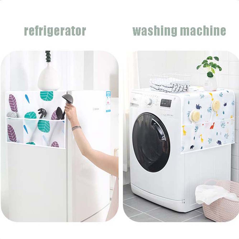 Vỏ bọc máy giặt/ tủ lạnh chống bụi bẩn/ thấm nước nhiều màu kèm túi đựng tiện dụng cho gia đình