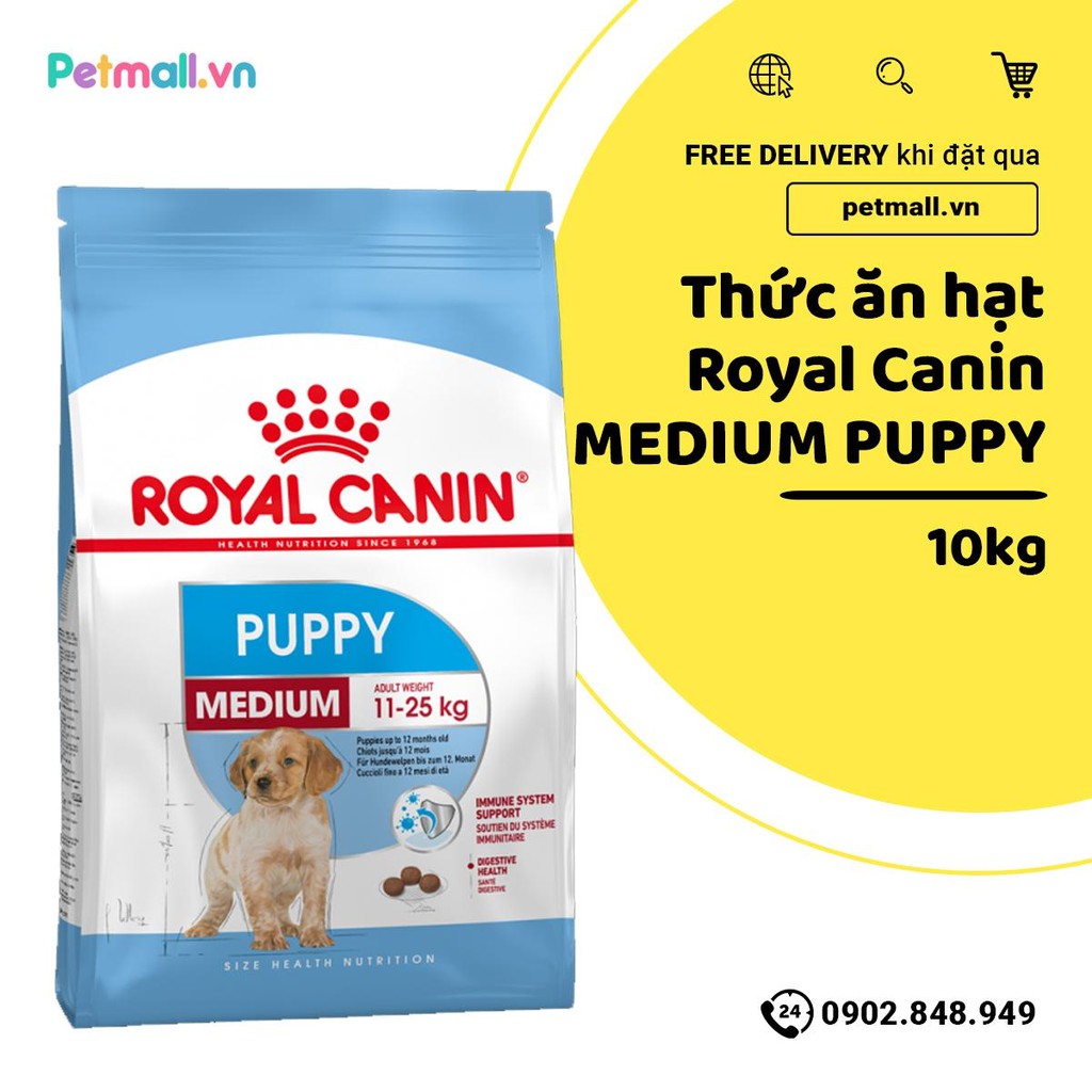 Thức ăn chó Royal Canin MEDIUM PUPPY 10kg
