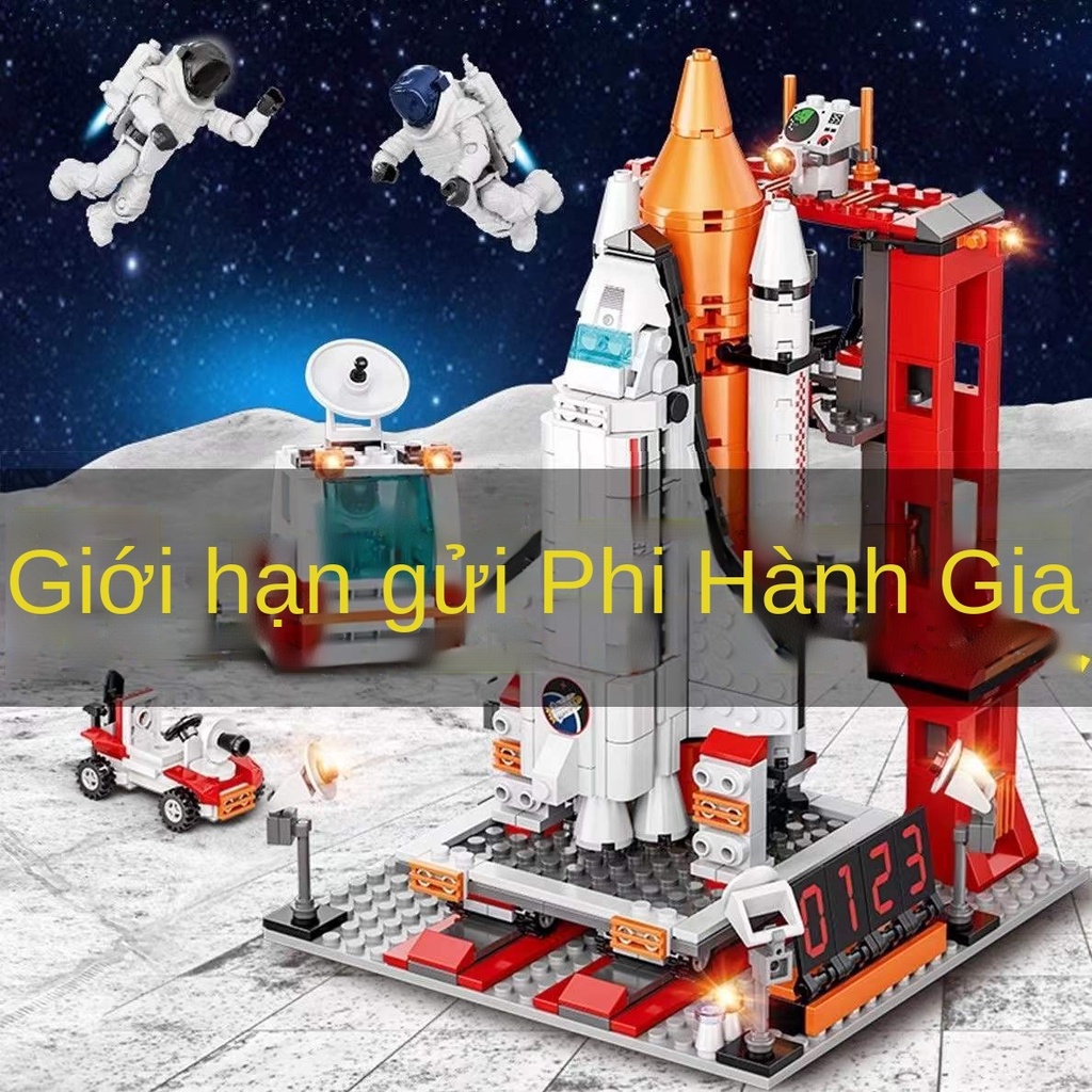 ◐∈Tương thích với Lego mô hình tàu con thoi xếp hình 10 khối nhà lắp ghép 8 tên lửa đồ chơi quà tặng trẻ em 6 tuổi