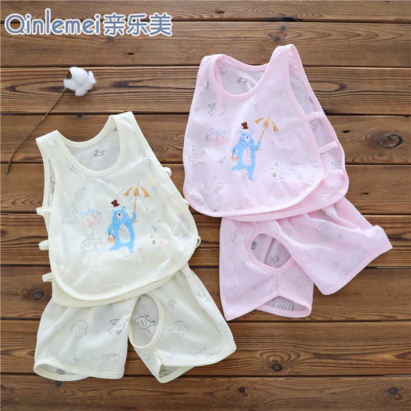 Bộ Đồ Áo Liền Thân Thân Ngắn Mỏng Một Tuổi Che Phủ Toàn Thân Dành Cho Bé trai Bé Gái Sơ Sinh Một Năm Tuổi 3 Tháng 8 Nửa