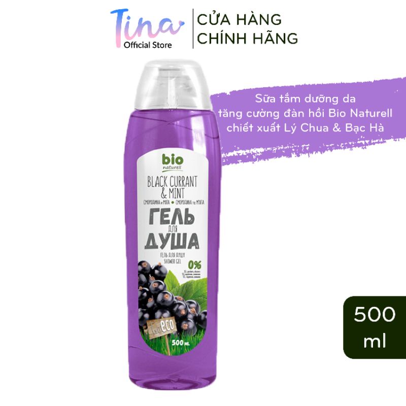 Sữa Tắm Bio Naturell Quả Lý Chua và Bạc Hà Thơm Mát 500ml - BioTopcare Official - TN101