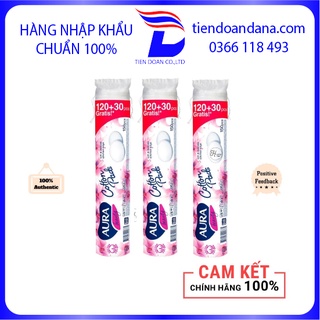 Bông tẩy trang AURA thái lan chính hãng 150 miếng