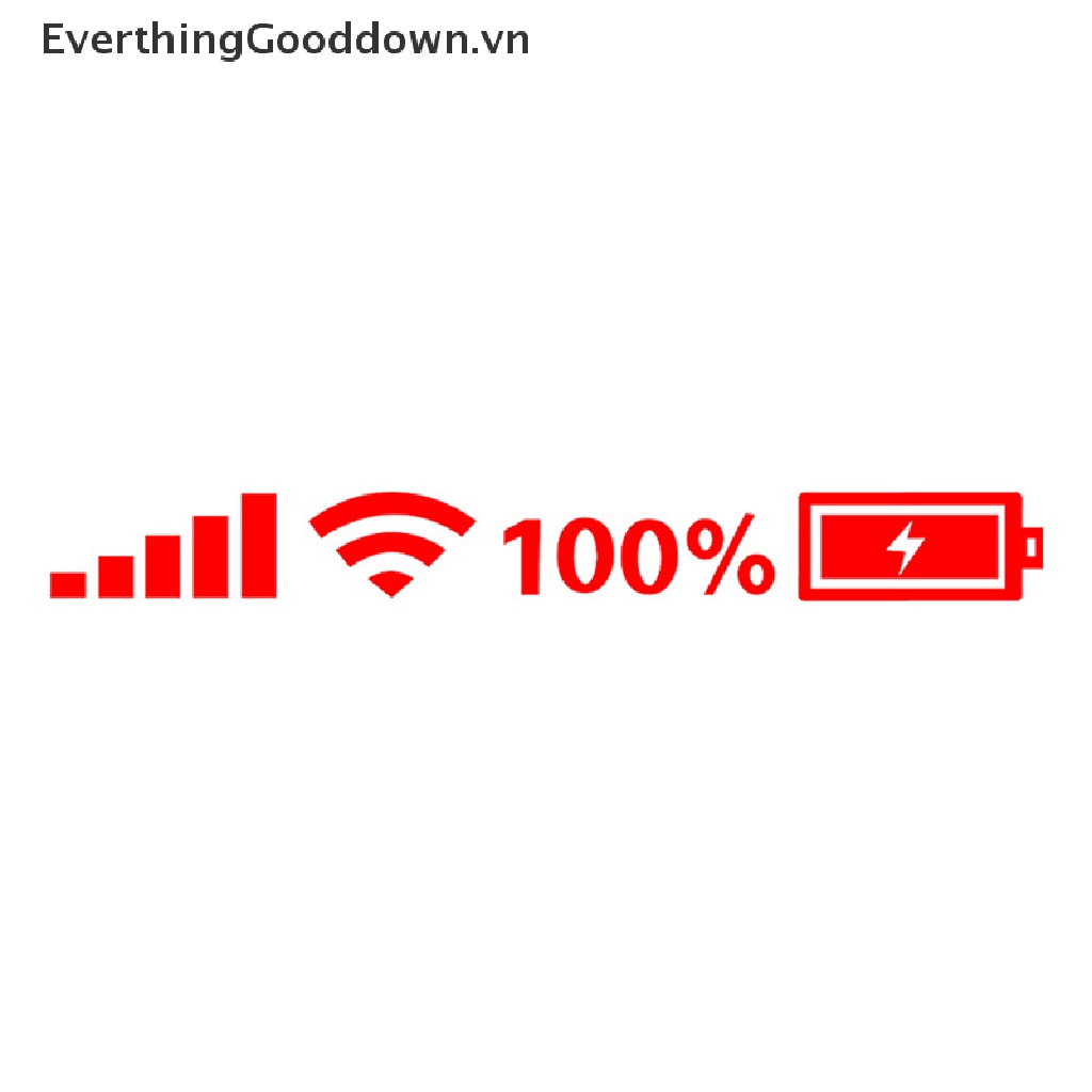 Sticker Dán Kính Chắn Gió Xe Hơi Bằng Pvc In Chữ EverthingGooddown Wifi