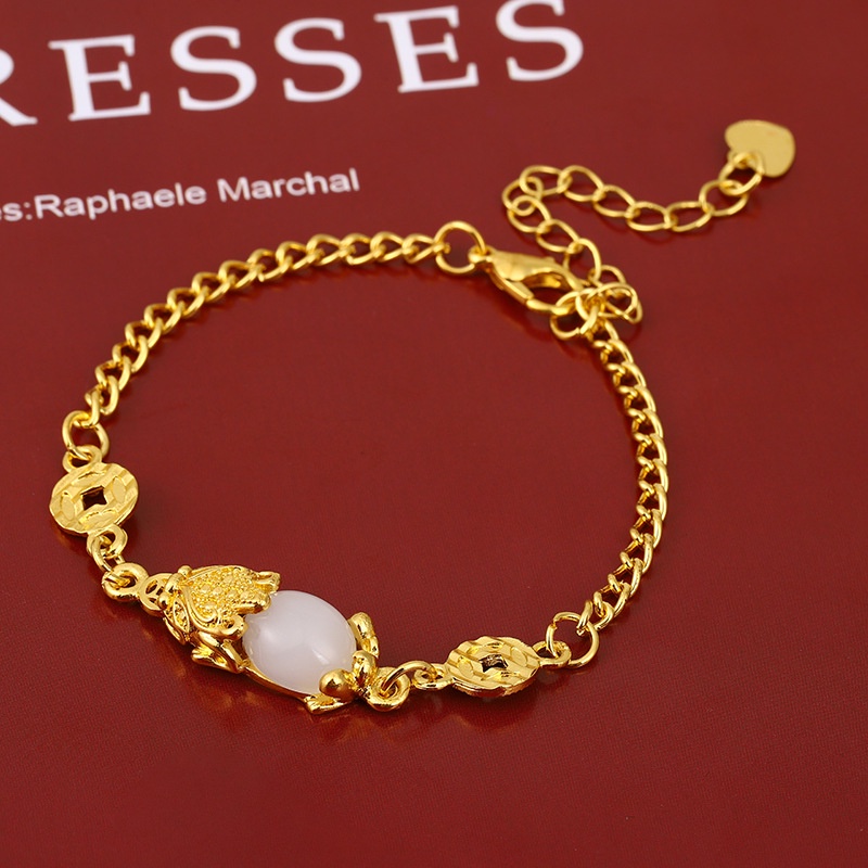 Vòng Đeo Tay Phong Thủy Pixiu Mạ Vàng Mang Lại Sự May Mắn Dành Cho Nữ