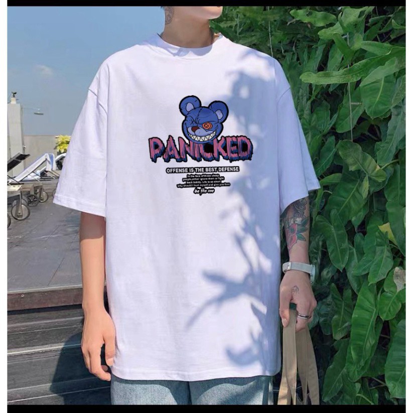 Áo Thun Tay Lỡ In Nhiệt Thỏ Panicked  Unisex  Cao Cấp Nam Nữ - ATIN57 | BigBuy360 - bigbuy360.vn