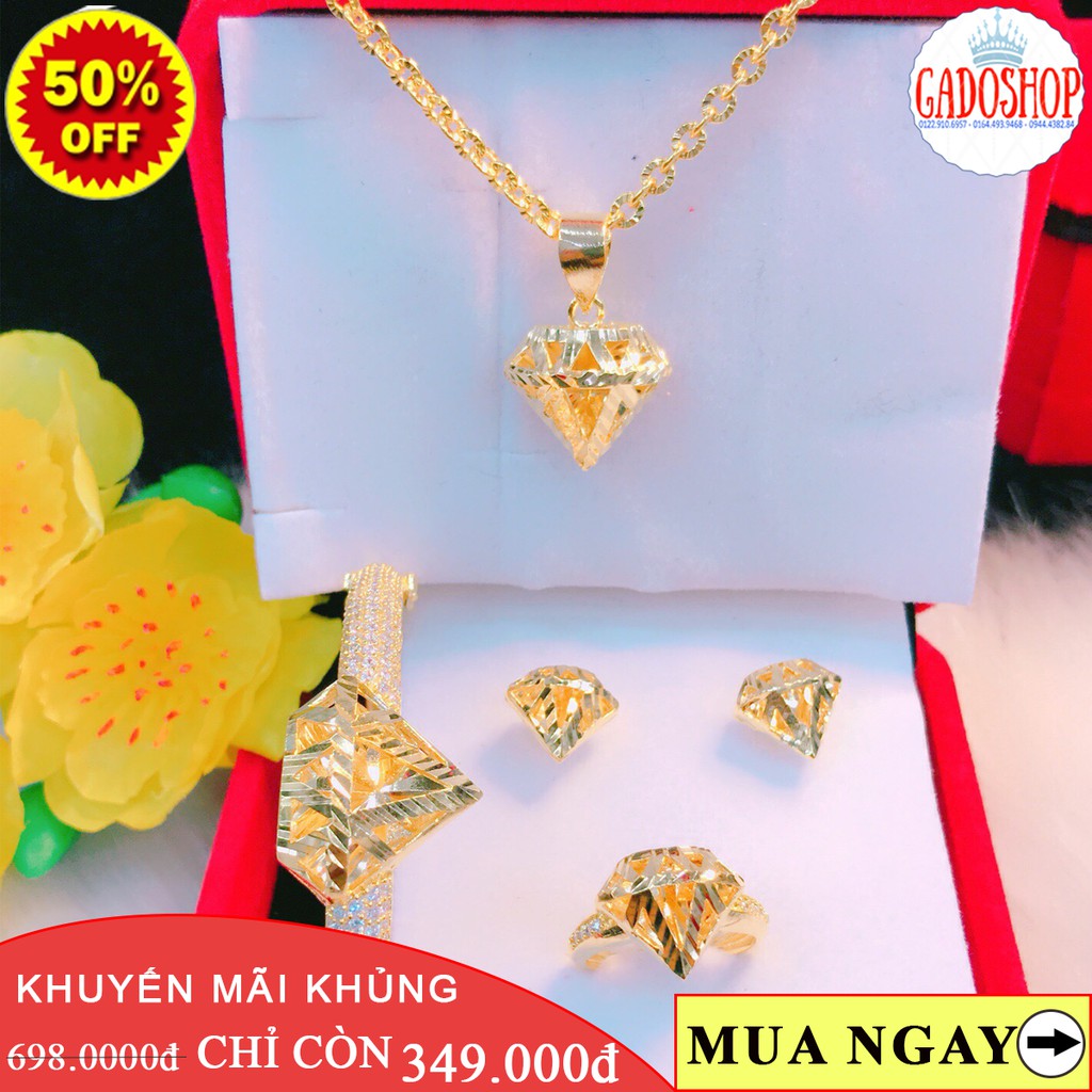 [ SIÊU GIẢM GIÁ ] Bộ trang sức nữ thời trang phong cách Hàn Quốc Gadoshop - đeo đi chơi cực đẹp