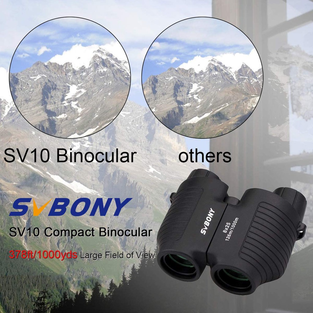 SVBONY Kính viễn vọng nhìn đêm sv10 8x25 cố định lấy nét nhỏ gọn ống nhòm độ nét cao 5000m