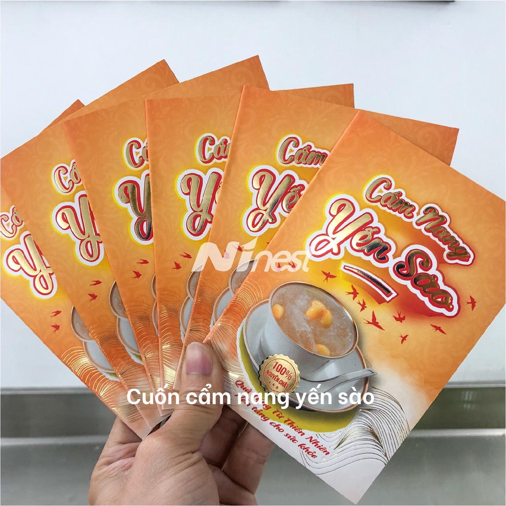 Cuốn cẩm nang yến sào, quà tặng khách hàng mua yến, hướng dẫn sử dụng yến cao cấp combo 10 cuốn - Phụ kiện yến sào giá s