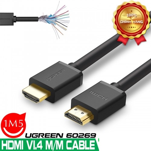 Cáp HDMI dài 1,5m cao cấp hỗ trợ Ethernet 4Kx2K chính hãng Ugreen 60820