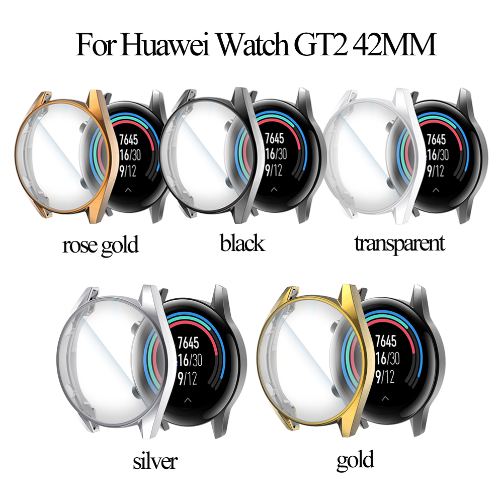 Vỏ Tpu Mềm Mạ Điện Bảo Vệ Màn Hình Đồng Hồ Thể Thao Huawei Watch Gt 2 46mm 42mm