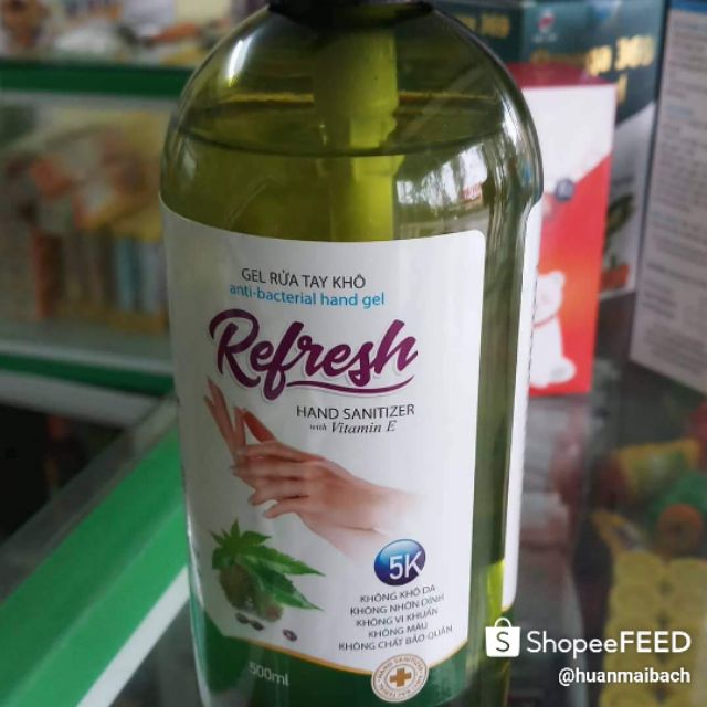 Nước sát khuẩn tay khô Refresh - giá cả bình ổn