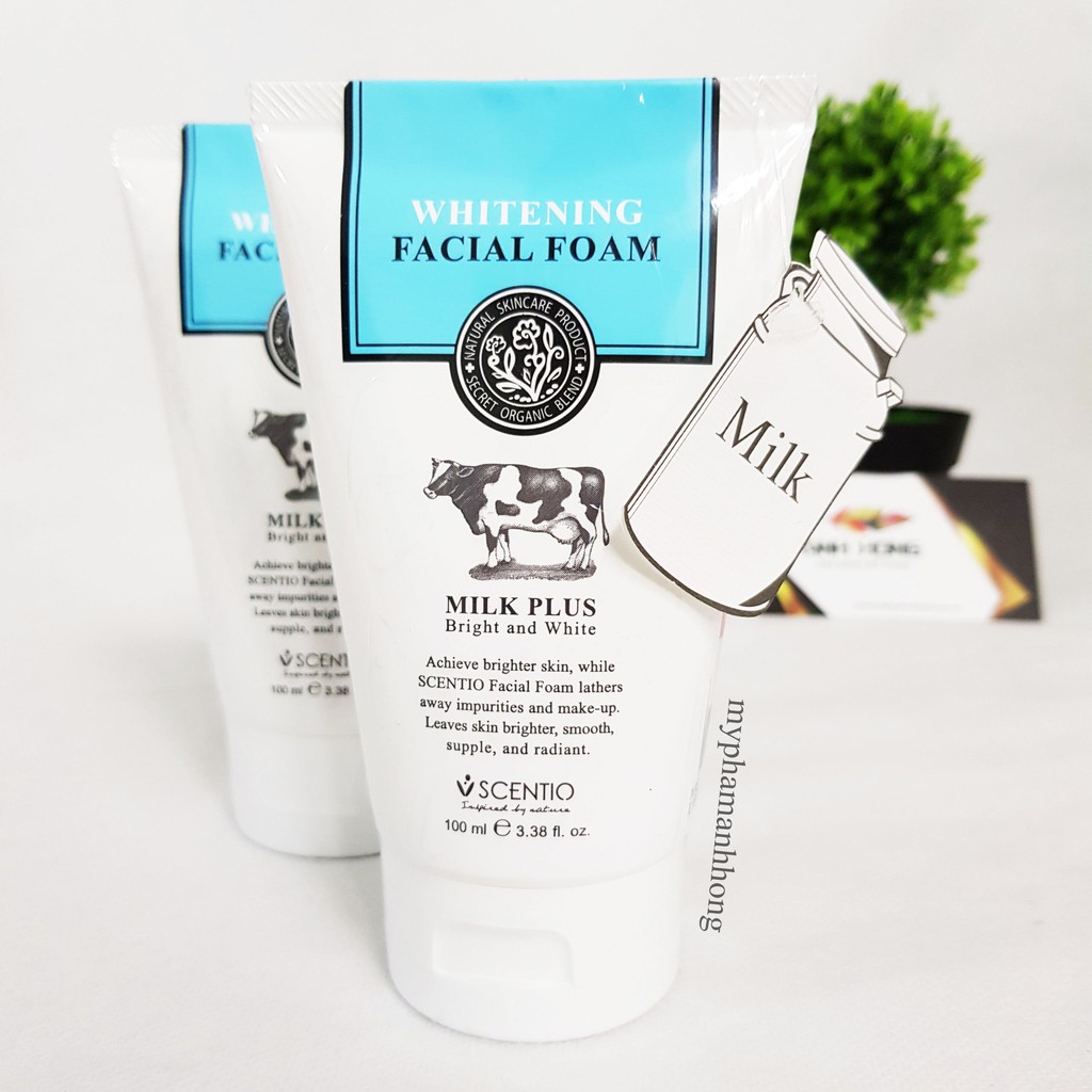Sữa rữa mặt tạo bọt làm trắng da Beauty Buffet Scentio Milk Plus 100ml