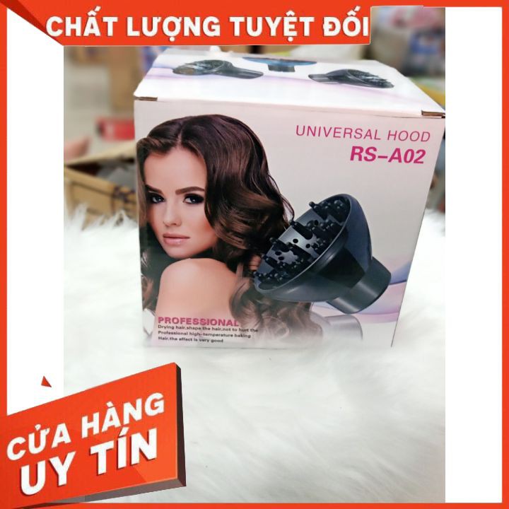 CHỤP LOA SẤY ĐA NĂNG Tạo Kiểu Cho Tóc Uốn Xoăn nhựa PE đầu cao su