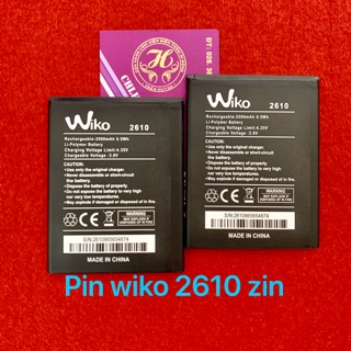 Pin wiko 2610 zin theo máy-mới 100%. dung lượng 2500mah