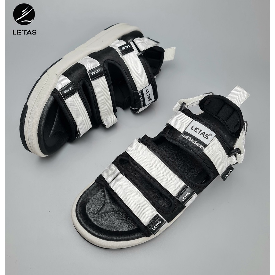 Sandal Unisex Letas D1001 Trắng đen