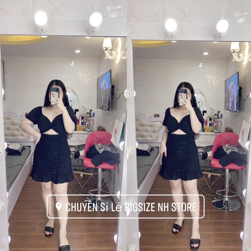 Đầm thiết kế nhún khoét eo