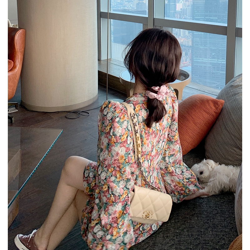 Đầm Voan Hoa Phong Cách Retro Xinh Xắn Cho Nữ | BigBuy360 - bigbuy360.vn