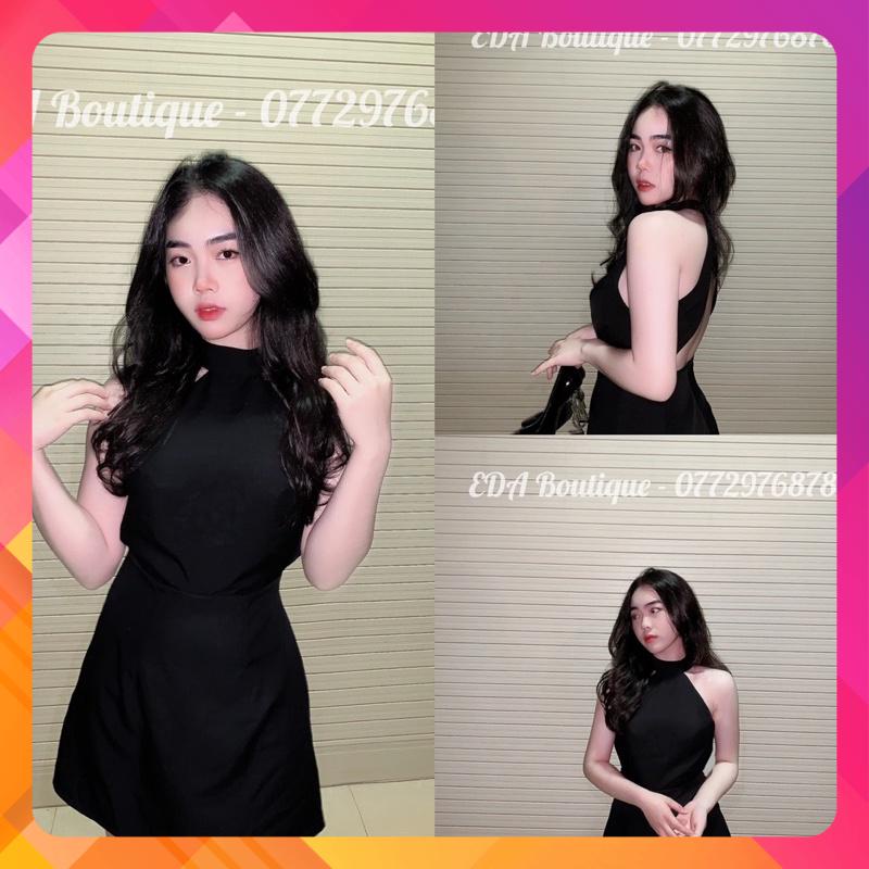 🌸EDA- [HOT] Đầm Cổ Yếm Hở Lưng Sang Trọng - Đầm Nữ Thiết Kế  với Chất Vải Cotton Siêu Thoáng Mát