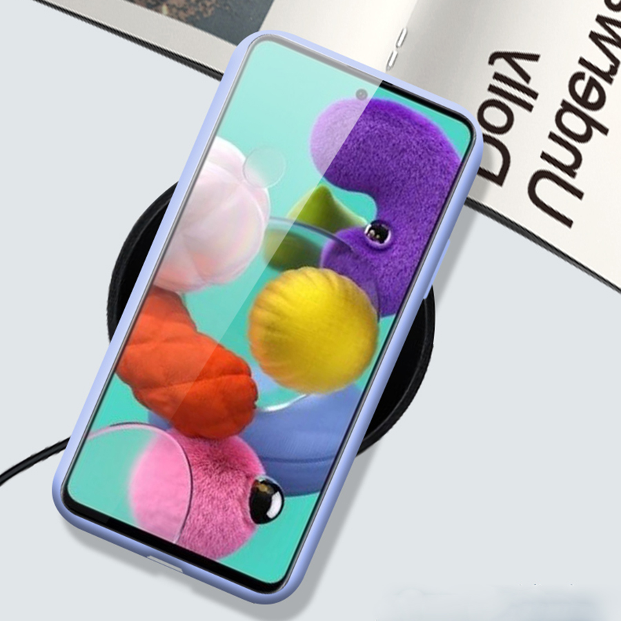 Ốp điện thoại chống sốc và dấu vân tay màu trơn cho Samsung Galaxy S21 Ultra Note 10 S21 Plus Lite Note 9 8 S9 Plus
