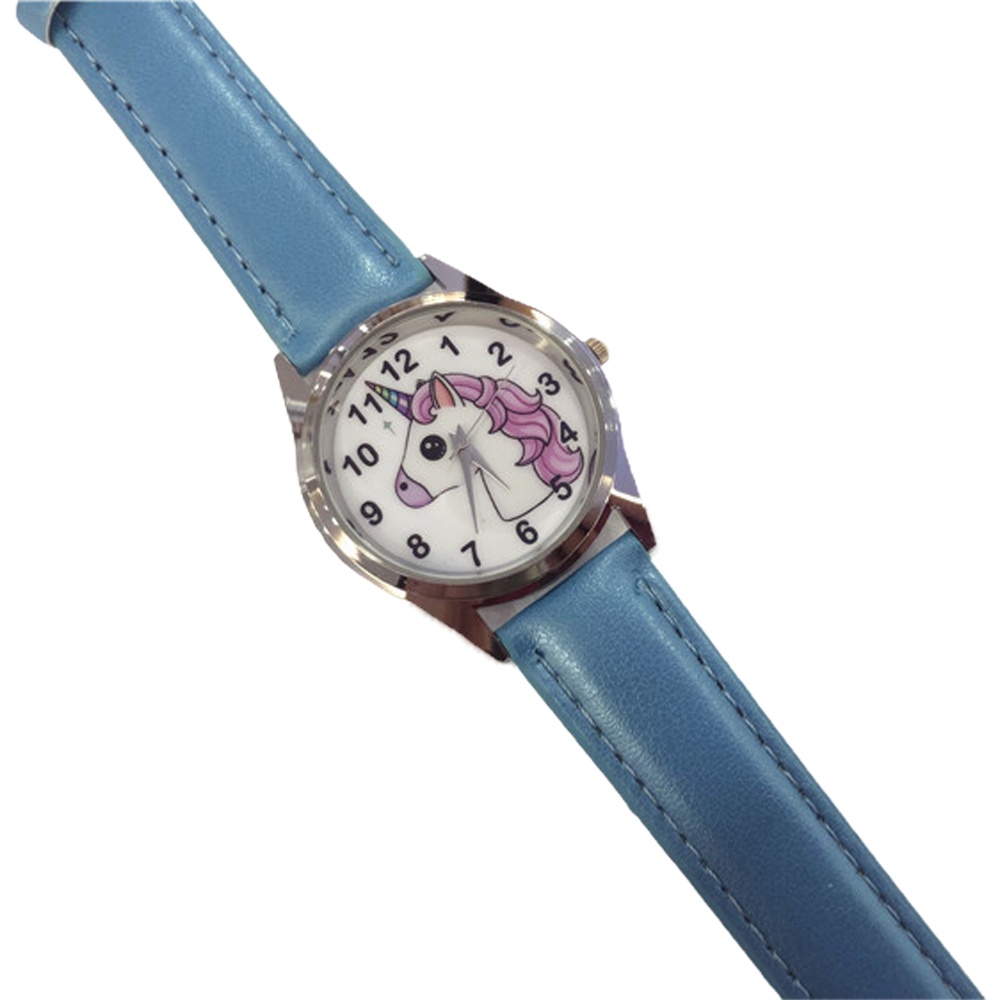 Đồng Hồ Dây Da Hình Hoạt Hình Anime Cho Bé