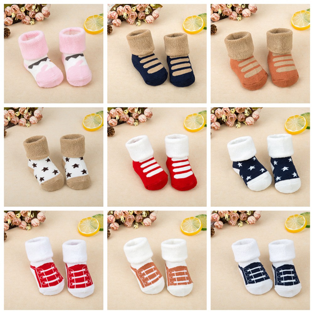 0-3Yrs Winter Soft Cotton Baby Socks Warm Unisex Girl Boy Socks Thick Kids Footwear