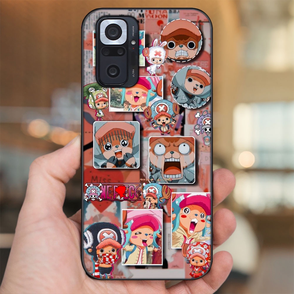 Ốp lưng Xiaomi Redmi Note 10 Pro viền đen in hình Chopper One Piece Đảo Hải Tặc