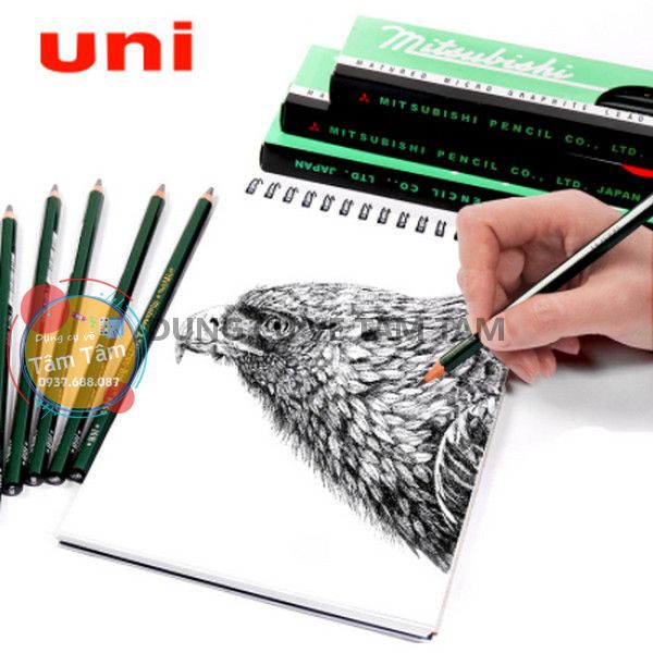 [ TÂM TÂM ] Bút chì Phác thảo Uni Mitsu Bishi 9800