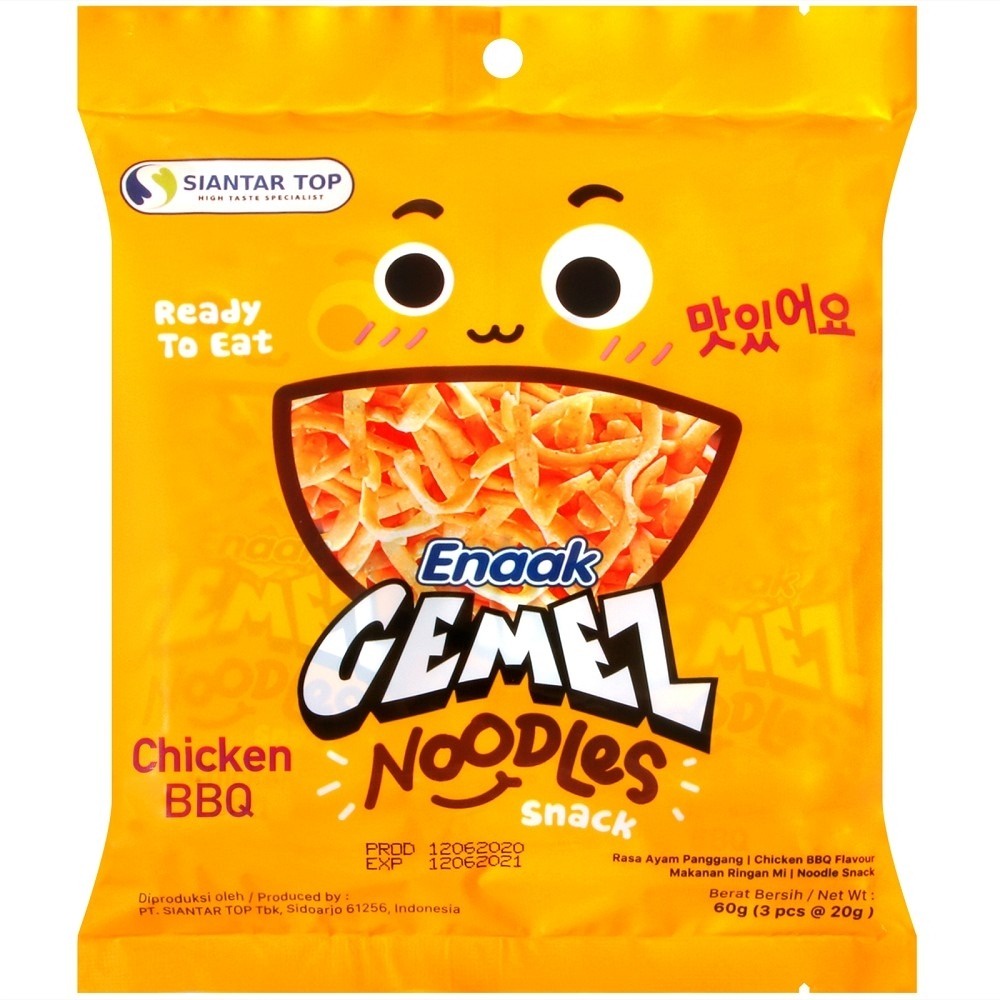 Snack Mì Hương Gà BBQ Enaak Gemez Noodles (Túi 60g)