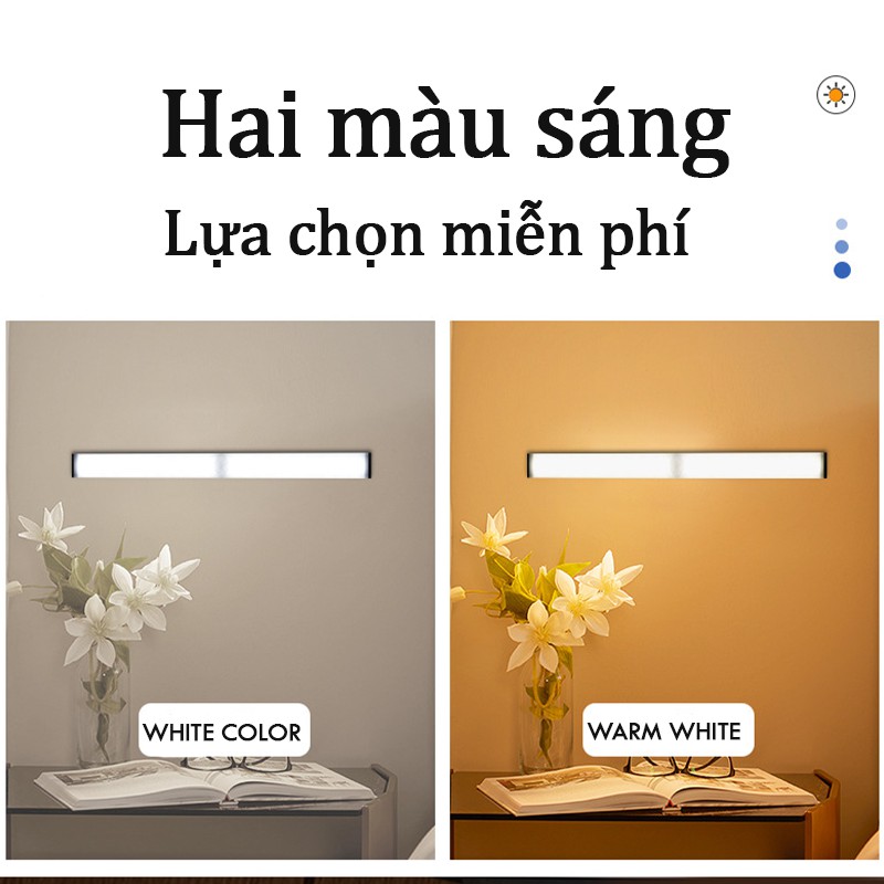 Led từ tínhbiến chuyển động không dây Đèn chiếu sáng USB Đèn khẩn cấp có thể sạc lại Pin Đèn từ tính cho tủ quần áo, Thanh gắn tủ trên đèn cho tủ quần áo, gầm tủ, cầu thang