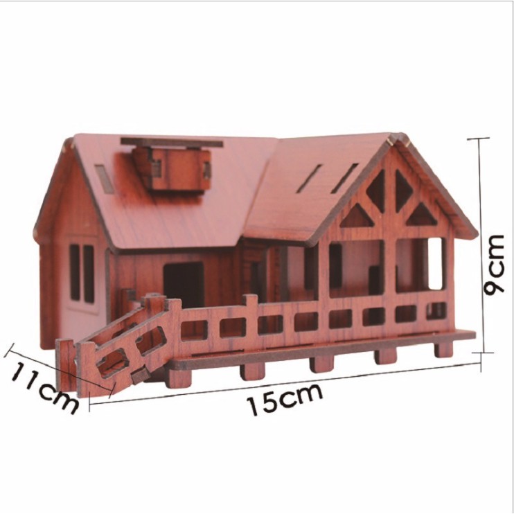 Đồ chơi lắp ráp gỗ 3D Mô hình Nhà gỗ Happy Coast R-9103