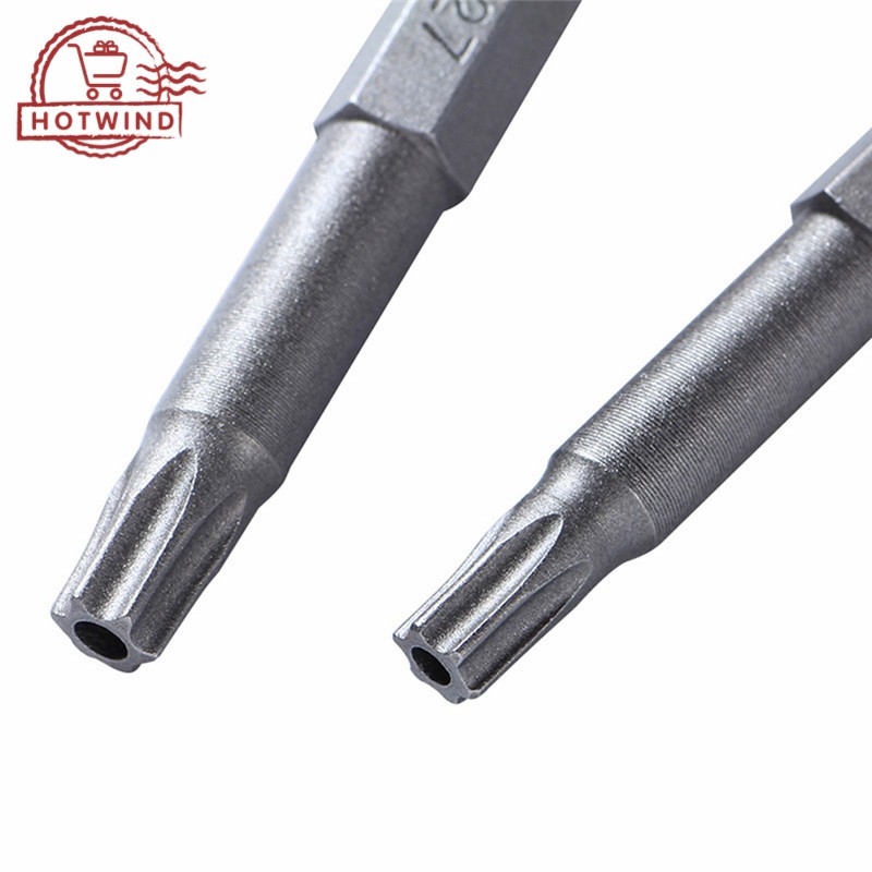 Set 8 đầu tuốc nơ vít kiểu Torx đầu phẳng 1/4&quot; 50mm từ tính an toàn