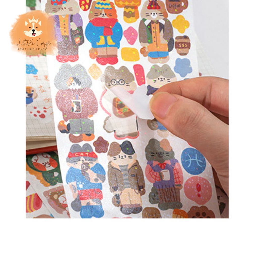 Hình dán sticker trang trí toploader, sổ tay, điện thoại móc khóa hologram nhiều mẫu - Nhãn dán sticker hologram