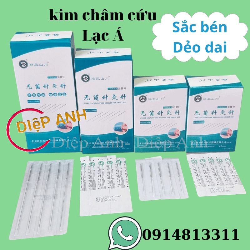 Kim châm cứu- Kim châm cứu Lạc Á vỉ 100 kim vô trùng