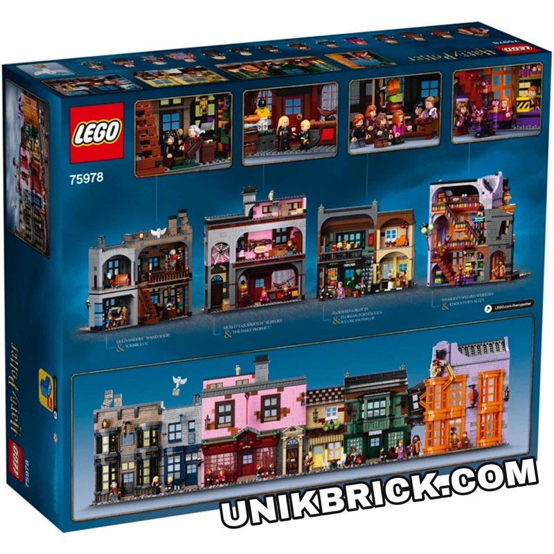 Lego UNIK BRICK 75978 Diagon Alley Hẻm Xéo trong Harry Potter Cậu Bé Phù Thuỷ chính hãng .