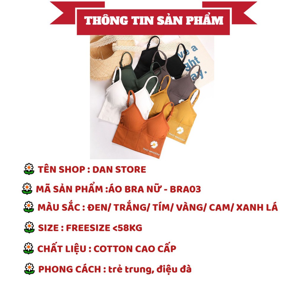 Áo Bra Nữ - Áo Ngực Nữ nâng vòng một gợi cảm họa tiết hoa cúc DAN STORE MÃ BRA03