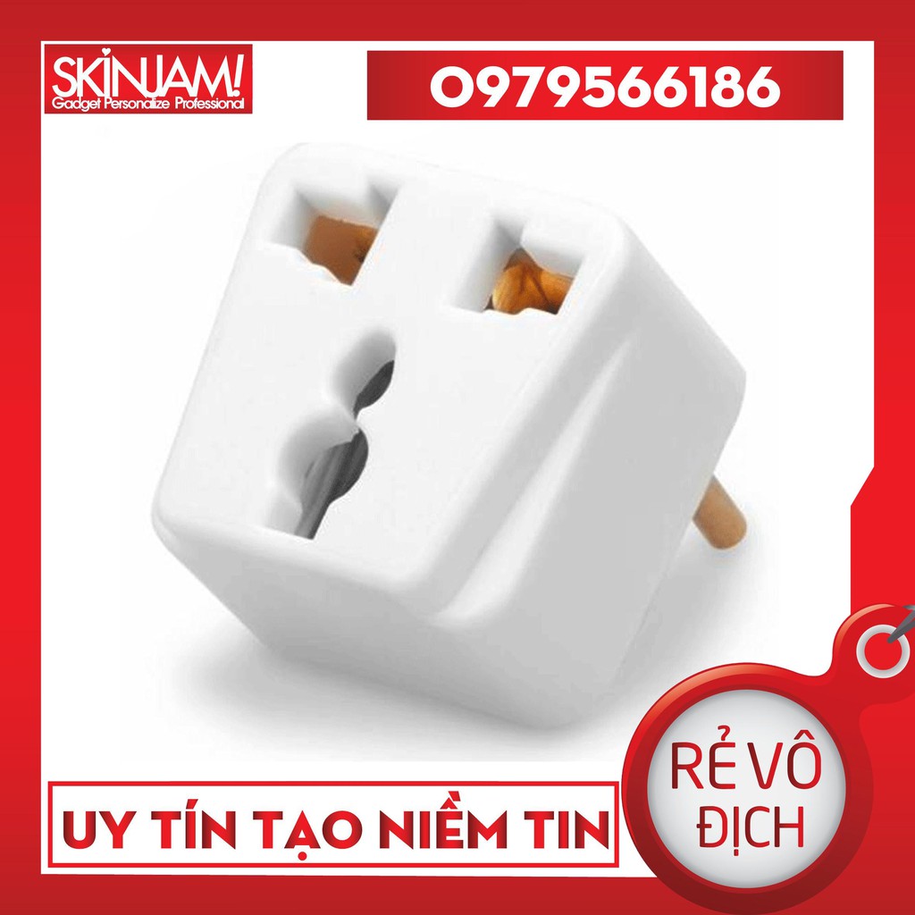 Phích cắm điện Vinakip chuyển đổi ổ 3 chấu thành 2 chấu - chuyển đổi sạc 3 chân - đầu nối ổ cắm 3 cực đa năng 10A 250V