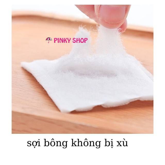 Bông tẩy trang 3 lớp Cotton Pads, bông tẩy trang Lameila túi 222 mếng nội địa trung Pinky Shop mã BTT3L