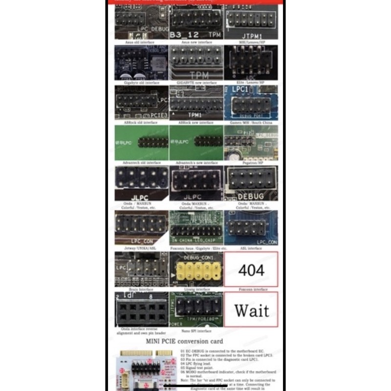 Card test main TL460S plus