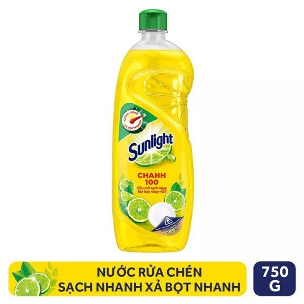 [GIÁ TỐT NHẤT] Nước rửa chén Sunlight 750 ml - hương chanh. Dung dịch rửa chén Sunlight {HƯƠNG DỊU NHẸ}