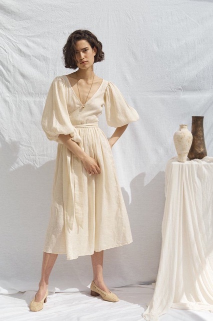 Đầm Đắp Chéo Nơ Eo