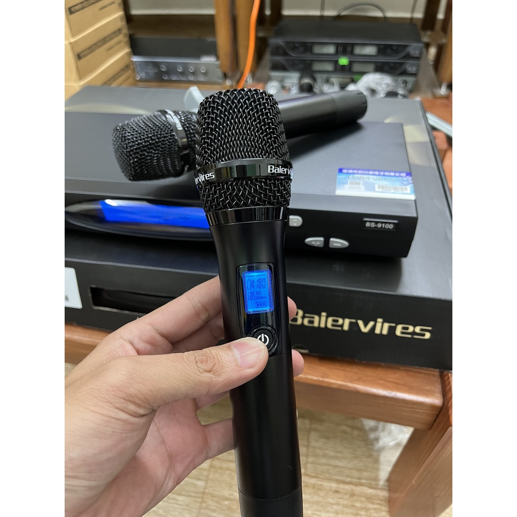 Mic không dây Baiervires BS-9100 CHÍNH HÃNG - Hàng mới 100% ( baier 9100)