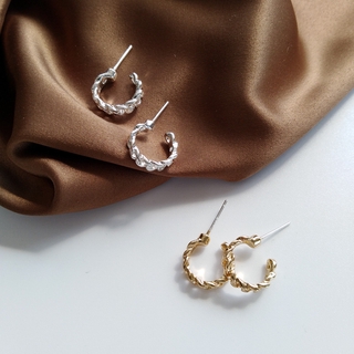 Bông Tai Tròn Kiểu Chuỗi Xích Phong Cách Hàn Quốc Cổ Điển