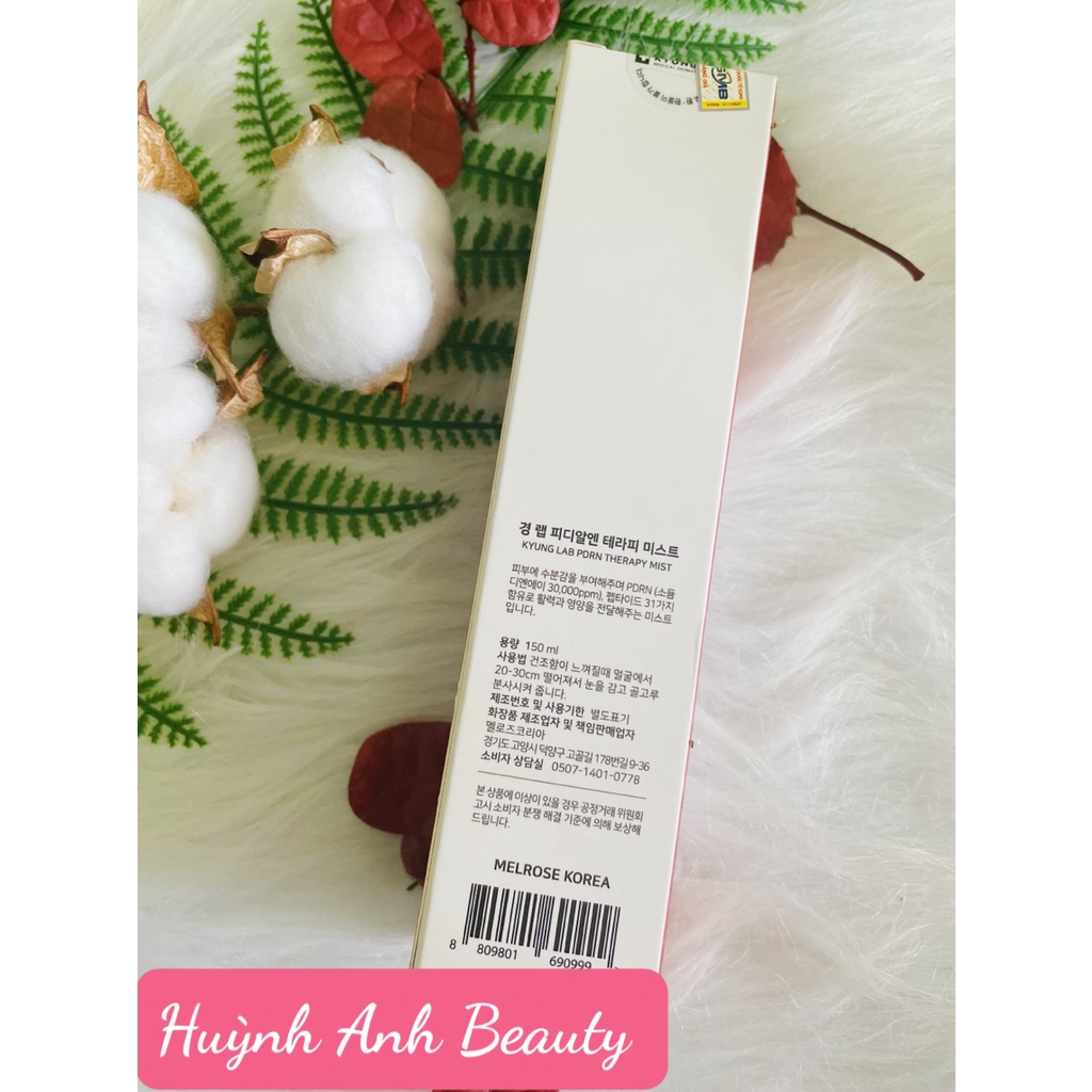 Xịt khoáng Kyung Lab ⚡ CHUẨN CHÍNH HÃNG ⚡ PDNR THERAPY MIST, xịt tăng sinh collagen,cấp ẩm phục hồi bảo vệ da