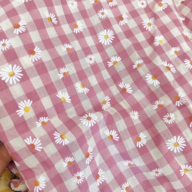 Vải caro cúc đũi mịn không nhăn