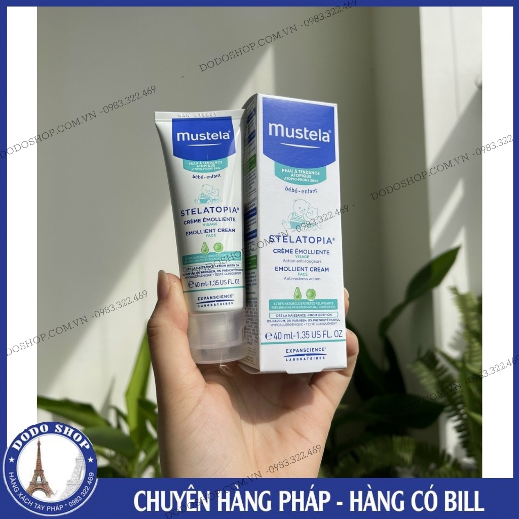 Kem Mustela stelatopia 300ml dành cho bé da khô, da rất khô, da cơ đia, chàm sữa