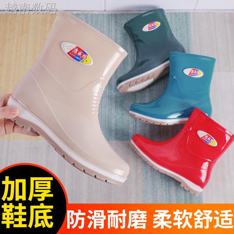 Ủng cổ thấp cao su dày dặn đi mưa chống thấm nước chống trượt và mài mòn tiện lợi | BigBuy360 - bigbuy360.vn