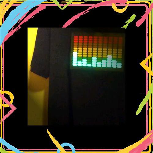 Áo phát sáng theo nhạc đèn led cảm biến âm thanh mẫu hộp nhạc